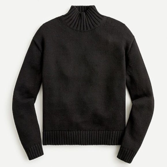 J. Crew Sweaters - ✨J. CREW✨ NWT Mockneck Cotton Blend Sweater in Black Sz Small